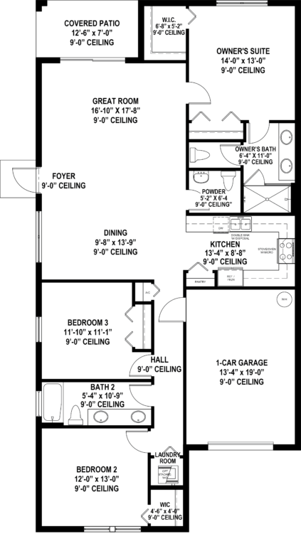 Diagram of The Aster (A) Floor Plan